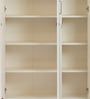 Kibo 3 Door Wardrobe With Adjustable Shelf In Off White Finish