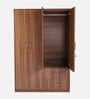 Kibo 4 Door Wardrobe In Lyon Walnut Finish With Adjustable Shelf & Drawer