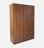 Kibo 4 Door Wardrobe In Lyon Walnut Finish With Adjustable Shelf & Drawer