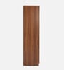 Kibo 4 Door Wardrobe In Lyon Walnut Finish With Mirror & Adjustable Shelf & Drawer
