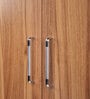 Kibo 4 Door Wardrobe In Lyon Walnut Finish With Mirror & Adjustable Shelf & Drawer