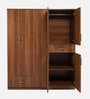 Kibo 5 Door Wardrobe In Lyon Walnut Finish With Adjustable Shelf & Drawer