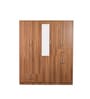 Kibo 5 Door Wardrobe In Lyon Walnut Finish With Adjustable Shelf & Drawer