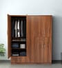 Kibo 5 Door Wardrobe In Lyon Walnut Finish With Adjustable Shelf & Drawer