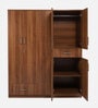 Kibo 5 Door Wardrobe In Lyon Walnut Finish With Adjustable Shelf & Drawer