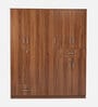 Kibo 5 Door Wardrobe In Lyon Walnut Finish With Adjustable Shelf & Drawer