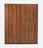 Kibo 5 Door Wardrobe In Lyon Walnut Finish With Adjustable Shelf & Drawer