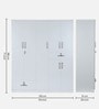Kibo 5 Door Wardrobe In Off White Finish With Adjustable Shelf & Drawer