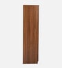 Kibo 5 Door Wardrobe With Adjustable Shelf In Lyon Walnut Finish With Mirror & Drawer