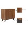 Kibo 9-Pairs Shoe Cabinet with 2 Doors In Lyon Walnut Finish