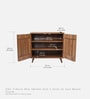 Kibo 9-Pairs Shoe Cabinet with 2 Doors In Lyon Walnut Finish