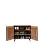 Kibo 9-Pairs Shoe Cabinet with 2 Doors In Lyon Walnut Finish