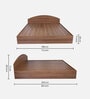 Kibo King Size Bed In Lyon Walnut Finish With Box Storage