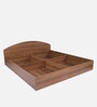 Kibo King Size Bed In Lyon Walnut Finish With Box Storage