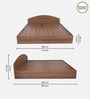 Kibo King Size Bed In Lyon Walnut Finish With Box Storage