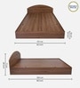 Kibo Queen Size Bed In Lyon Walnut Finish With Box Storage