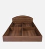 Kibo Queen Size Bed In Lyon Walnut Finish With Box Storage
