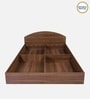 Kibo Queen Size Bed In Lyon Walnut Finish With Box Storage