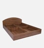 Kibo Queen Size Bed In Lyon Walnut Finish With Box Storage