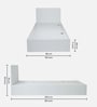 Kibo Single Bed In Off White Finish