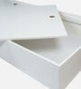 Kibo Single Bed In Off White Finish With Box Storage