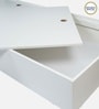 Kibo Single Bed In Off White Finish With Box Storage