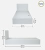 Kibo Single Bed In Off White Finish With Box Storage