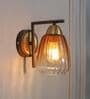 Kichler Metal & Glass Wall Light (Brass & Wood)