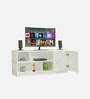 Kiddle Digitally Printed TV Console With UV Protected Coating In White Finish