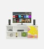 Kiddle Digitally Printed TV Console With UV Protected Coating In White Finish