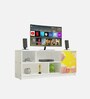 Kiddle Digitally Printed TV Console With UV Protected Coating In White Finish