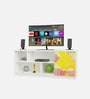 Kiddle Digitally Printed TV Console With UV Protected Coating In White Finish