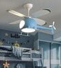 Kids  Helicopter Ceiling Fan with Light   Blue (With Remote)