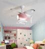 Kids  Helicopter Ceiling Fan with Light   Pink (With Remote)