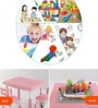 Kids Activity Table & Chair Set In Pink Colour