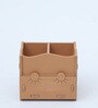Kids Box Cat MDF Accessory Holders Brown