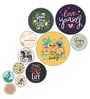 Set of 11 Decorative Life Theme Round Wall Art Stickers