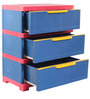 Kids Freedom Chester 13 With 3 Drawers in Pepsi Blue & Bright Red Colour