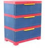 Kids Freedom Chester 13 With 3 Drawers in Pepsi Blue & Bright Red Colour