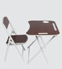 Kids Metal Activity Table in Brown Colour With Chair