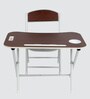 Kids Metal Activity Table in Brown Colour With Chair