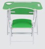 Kids Metal Activity Table in Green Colour With Chair