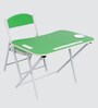 Kids Metal Activity Table in Green Colour With Chair