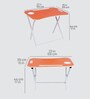 Kids Metal Activity Table in Orange Colour