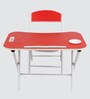 Kids Metal Activity Table in Red Colour With Chair