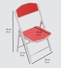 Kids Metal Activity Table in Red Colour With Chair