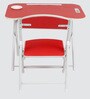 Kids Metal Activity Table in Red Colour With Chair