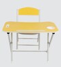Kids Metal Activity Table in Yellow Colour With Chair