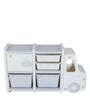 Vehicle Plastic Toy Organizer in White Colour