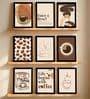 Coffee Theme Wall Art Framed Set of 9